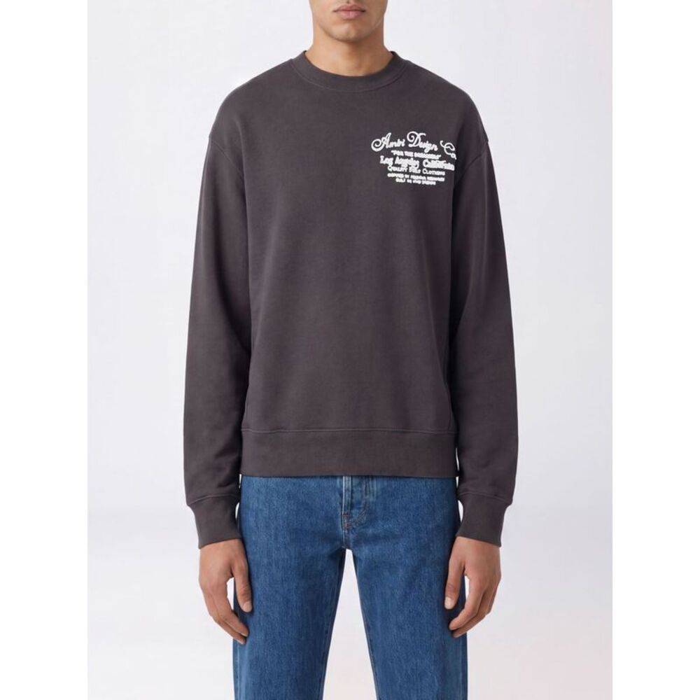 Amiri Men Embroidered Logo Cotton Sweatshirt Amiri With Dropped Shoulders